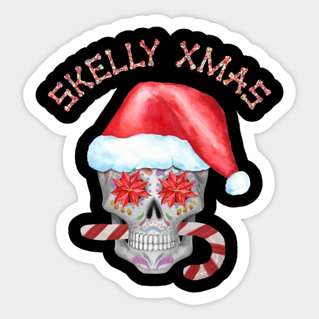 skelly xmas skull christmas Sticker by SantinoTaylor